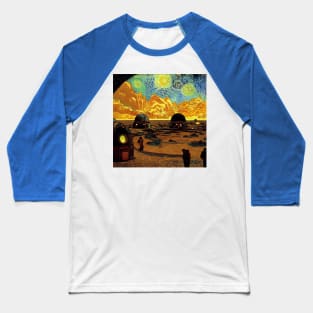 Starry Night in Mos Eisley Tatooine Baseball T-Shirt